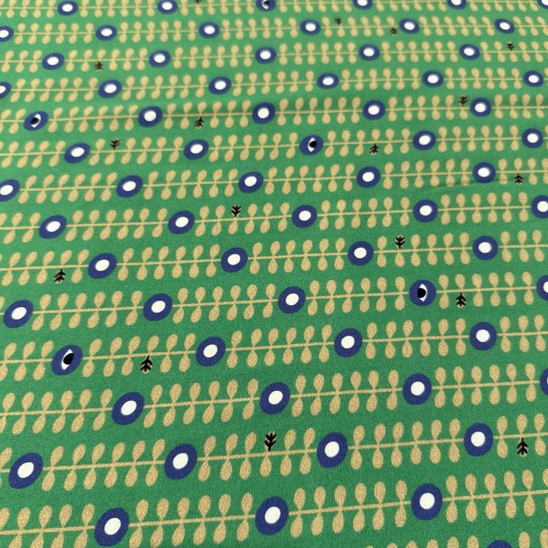 Tecido Viscose Poá Verde Abstrato • Luema Tecidos