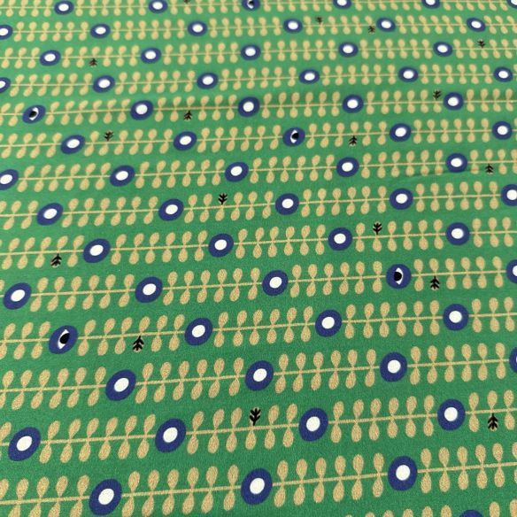 Tecido Viscose Poá Verde Abstrato • Luema Tecidos