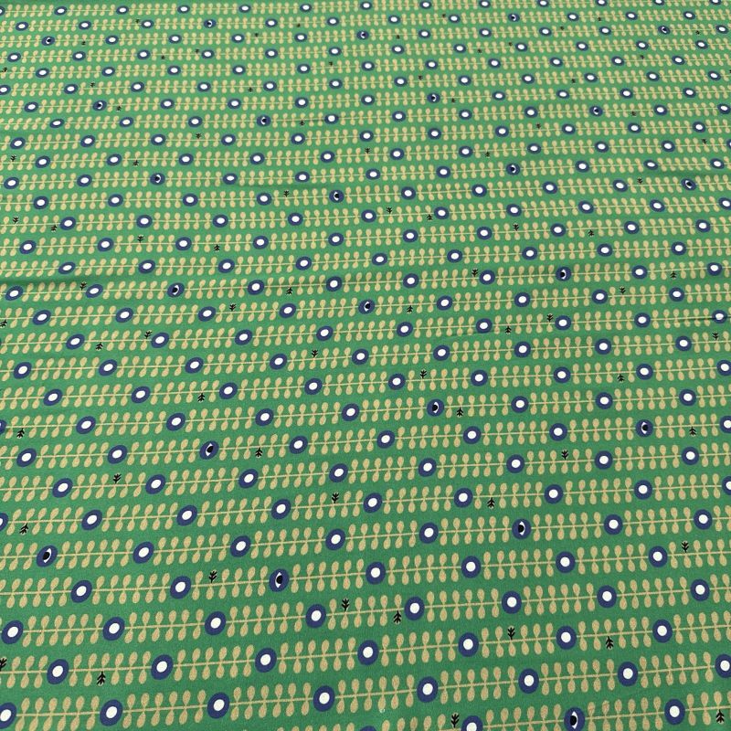 Tecido Viscose Poá Verde Abstrato • Luema Tecidos