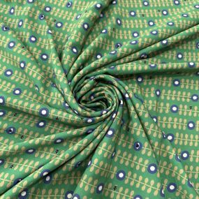 Tecido Viscose Poá Verde Abstrato Tecido Viscose Poá Verde Abstrato • Luema Tecidos
