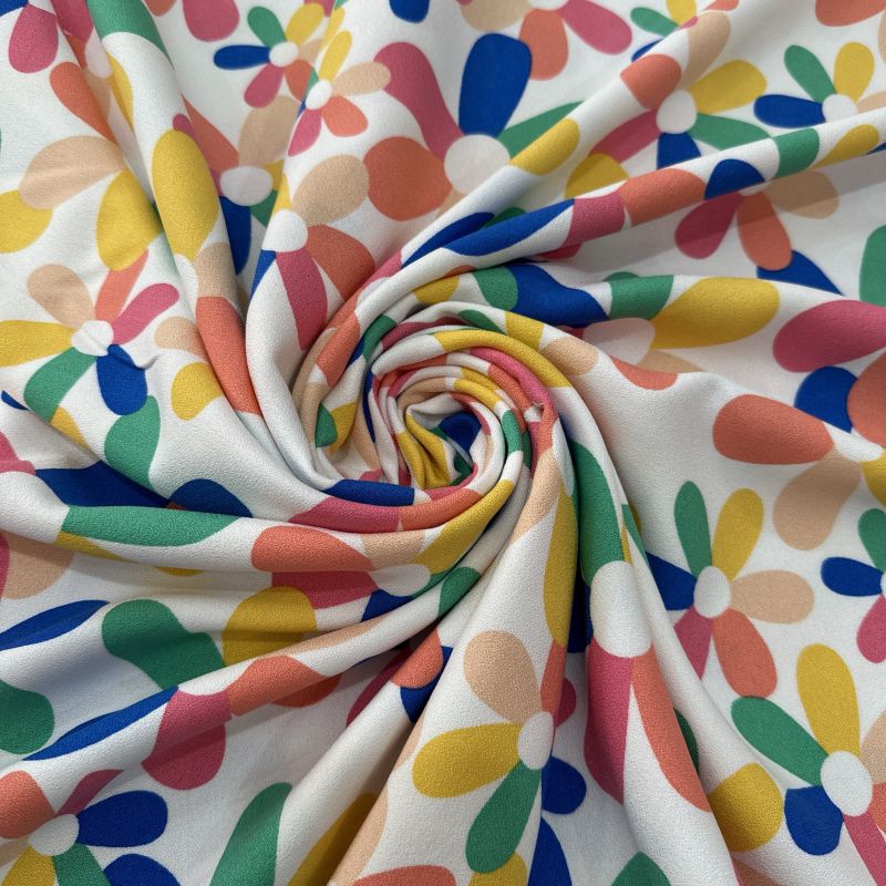 Tecido Viscose Floral Colors • Luema Tecidos