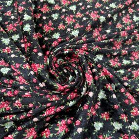 Tecido Veludo Molhado Estampado Micro Floral Tecido Veludo Molhado Estampado Micro Floral • Luema Tecidos