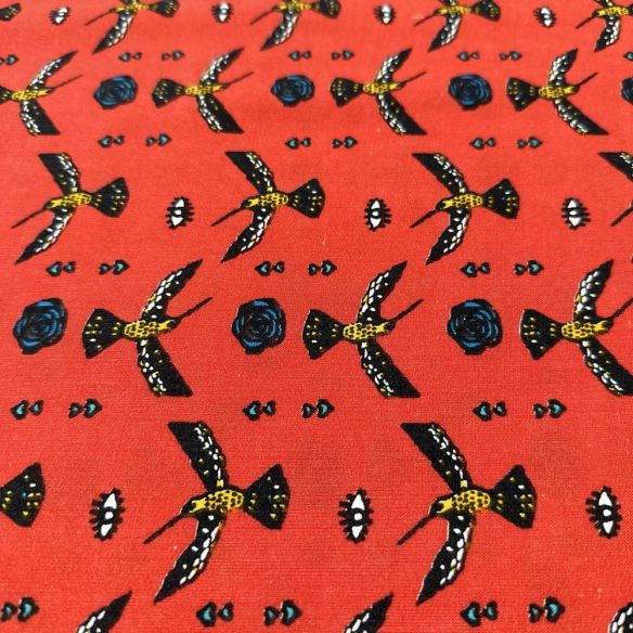 Tecido Viscose Estampada Beija Flor Fundo Vermelho • Luema Tecidos Tecido Viscose Estampada Beija Flor Fundo Vermelho • Luema Tecidos