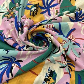 Tecido Viscose Estampada Paradise Beach Tecido Viscose Estampada Paradise Beach • Luema Tecidos