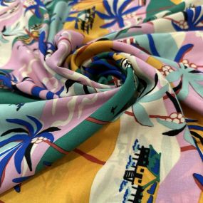 Tecido Viscose Estampada Paradise Beach Tecido Viscose Estampada Paradise Beach • Luema Tecidos 2
