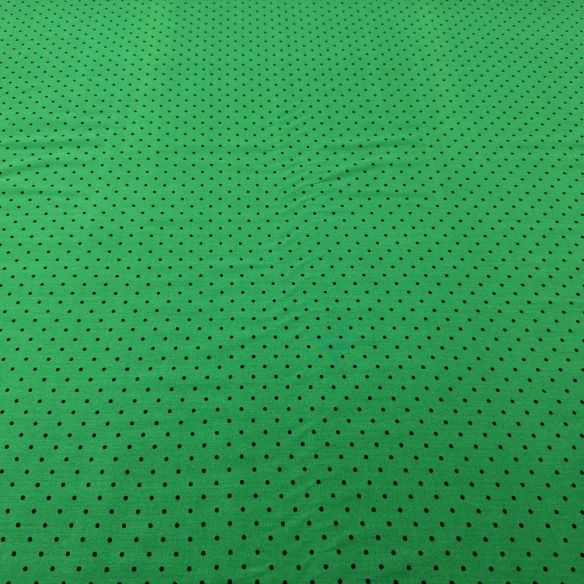 Tecido Viscose Estampada Micro Poá Fundo Verde Bandeira • Luema Tecidos