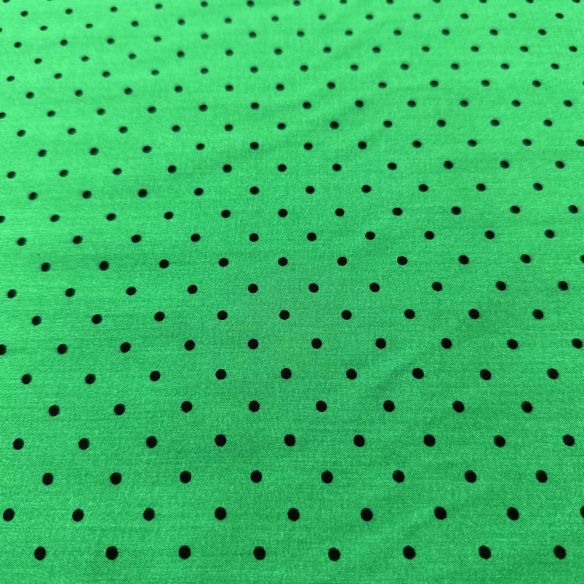 Tecido Viscose Estampada Micro Poá Fundo Verde Bandeira • Luema Tecidos