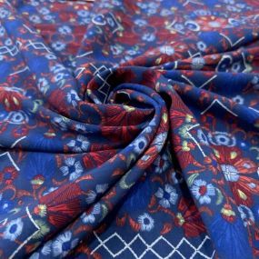 Tecido Viscose Estampada Fractal Handmade Azul Tecido Viscose Estampada Fractal Handmade Azul • Luema Tecidos 2